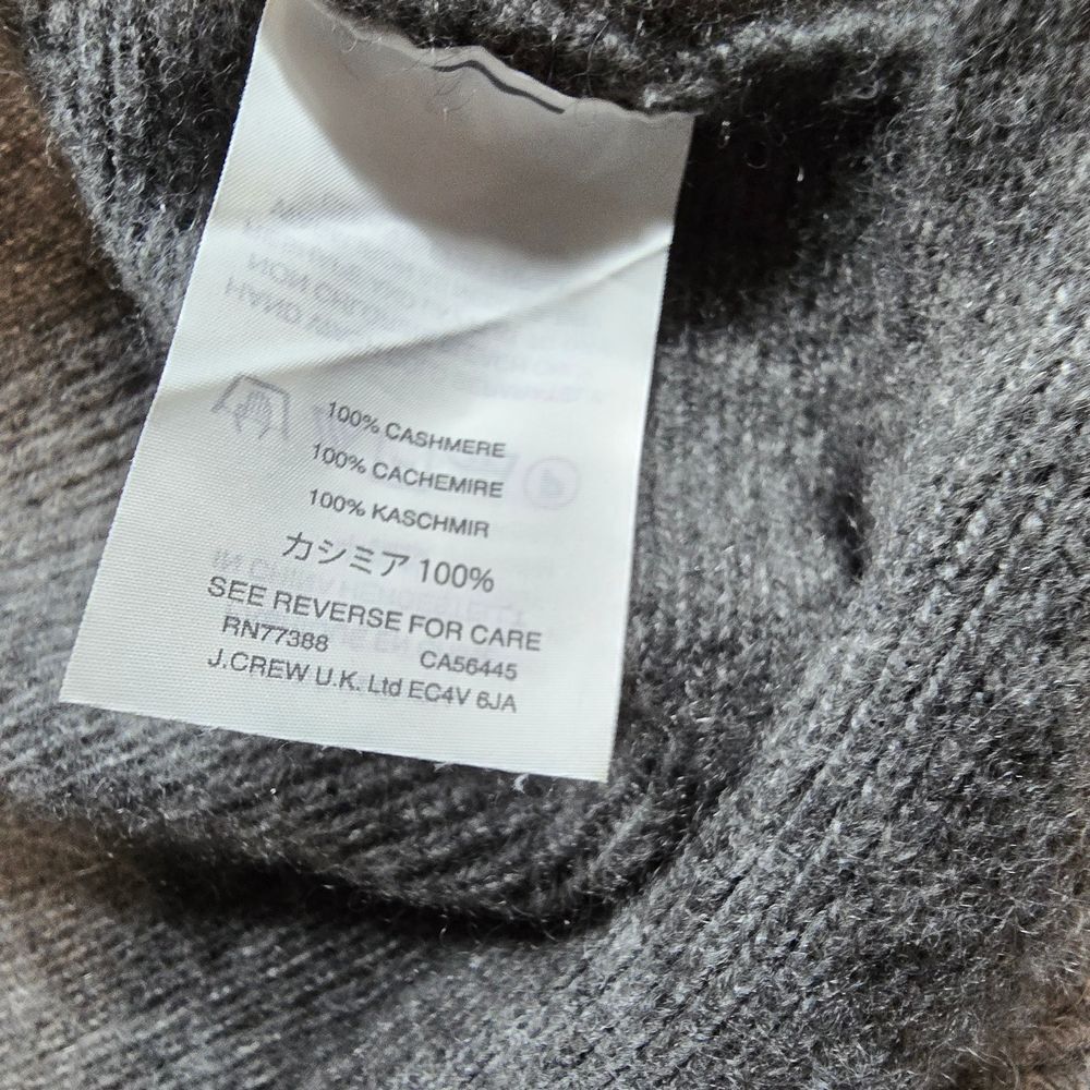 J.Crew Italian Cashmere Gray Crewneck Sweater Womens XXS Soft Knit - Picture 5 of 7